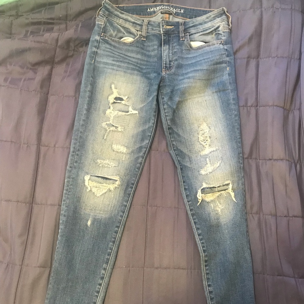 Distressed American Eagle Jeans